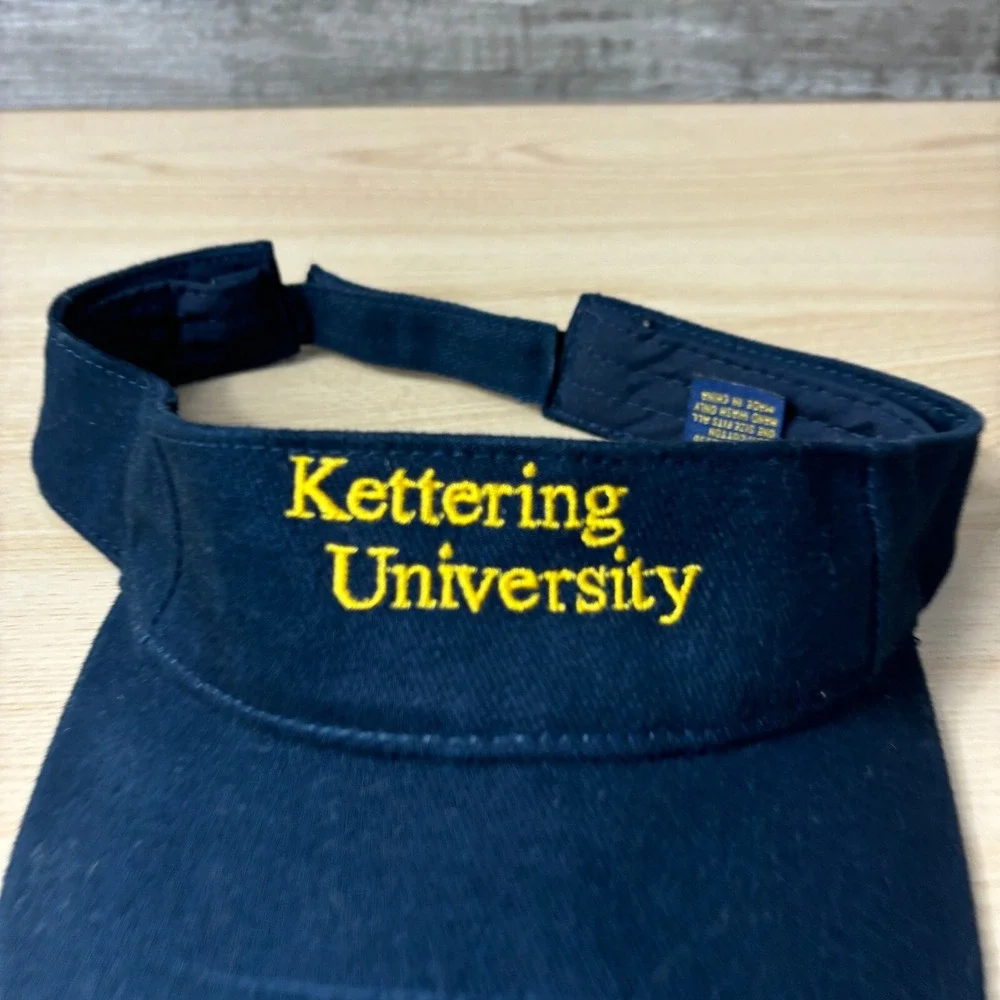 Kettering University Hat Visor Mens Blue Yellow‎ One Size Adjustable